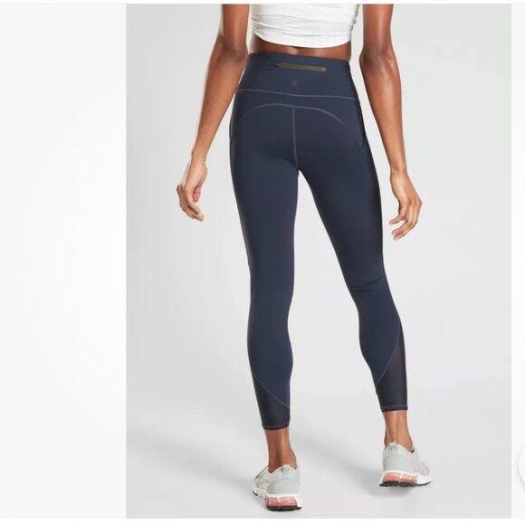 Athleta Lightening 7/8 Tight in Supersonic Navy, Size Medium - Picture 2 of 15